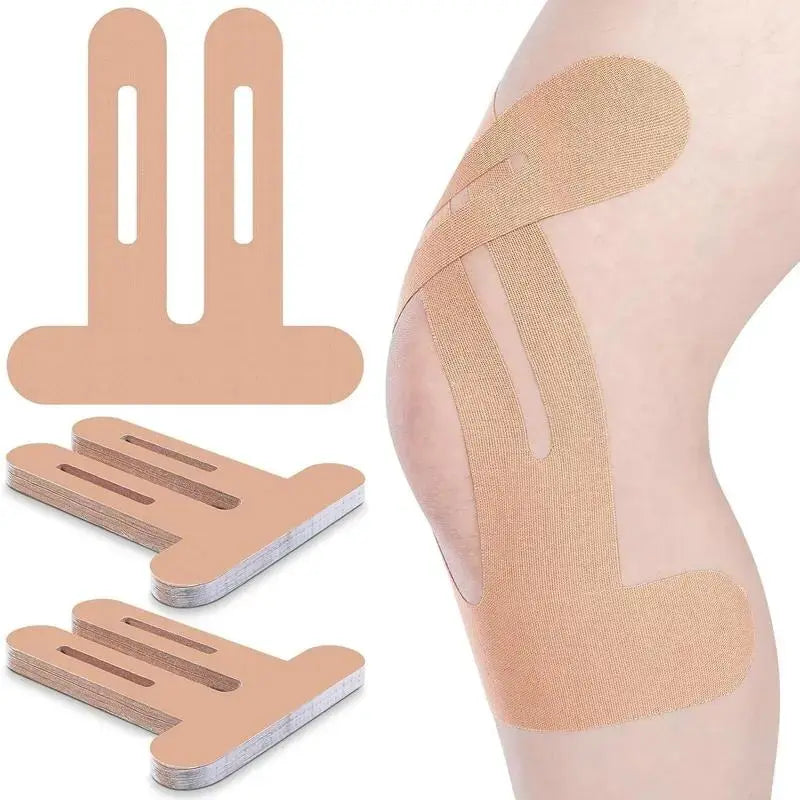 Precut Kinesiology Tape for Knees, 20 Pcs Sport Tape- Knee Support & Stability, Knee Pain Relief Athletic Tape - Waterproof & Elastic, Breathable Hypoallergenic Latex-Free Tape Professional Cotton Knee Tape