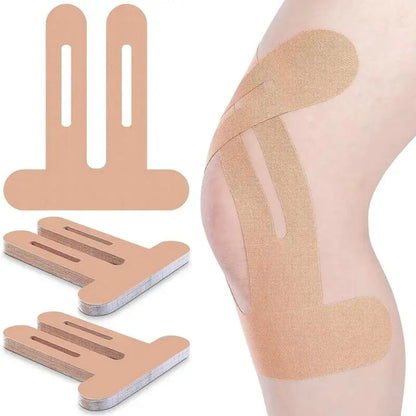Precut Kinesiology Tape for Knees, 20 Pcs Sport Tape- Knee Support & Stability, Knee Pain Relief Athletic Tape - Waterproof & Elastic, Breathable Hypoallergenic Latex-Free Tape Professional Cotton Knee Tape