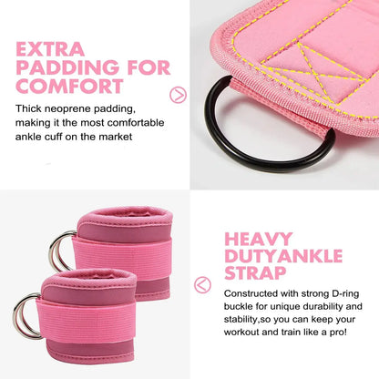 Adjustable Ankle Strap Resistance Band for Home Workout, Elastic Training Band for Legs & Glutes, Fitness Accessory Summervibes