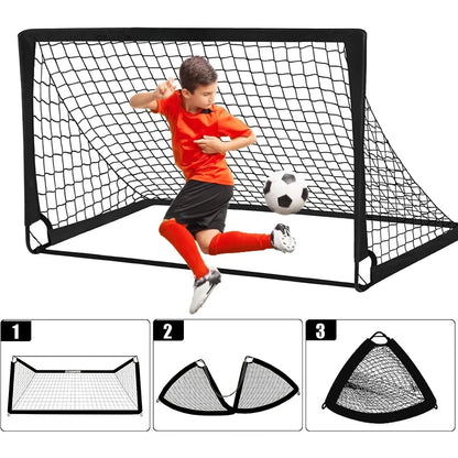 Soccer Goals for Backyard, 2 of 6 X 4 Ft Soccer Goal Set Soccer Net with 10 Soccer Cones, Agility Ladder & Carry Bag, Portable Soccer Equipment.