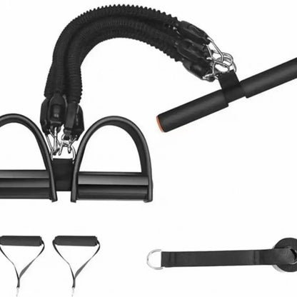 Pedal Resistance Bands with Handles Addwin L10 Multifunctional Full-Body Workout Kit for Home Fitness, Portable Exercise Bands with Handles & Ankle Straps,Adjustable Resistance,Exercise Sit-Ups, Yoga, Abdominal Training