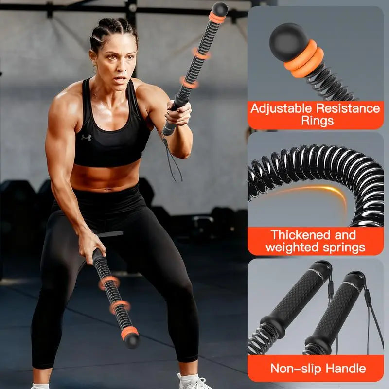 Soulyis Wireless Weighted Battle Ropes - Cordless HIIT at Home Gym Equipment, Full-Body Low-Impact Exercise Accessory for All Fitness Levels