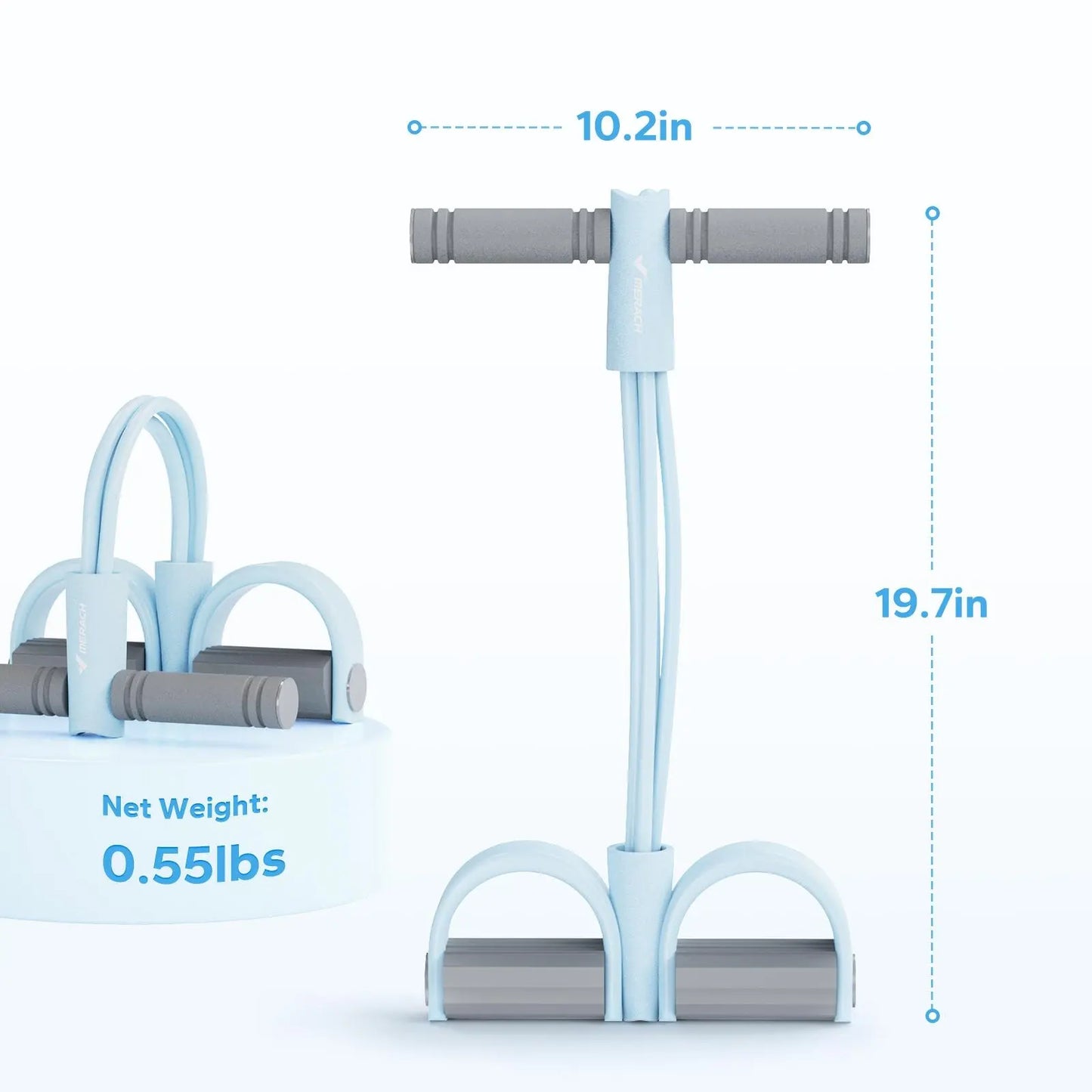 Merach Multifunction Pedal Resistance Band, Elastic Pull Rope Fitness, Full-Body Workout at Home Gym, Exercise Sit-Up, Yoga, Abdominal Training Summervibes