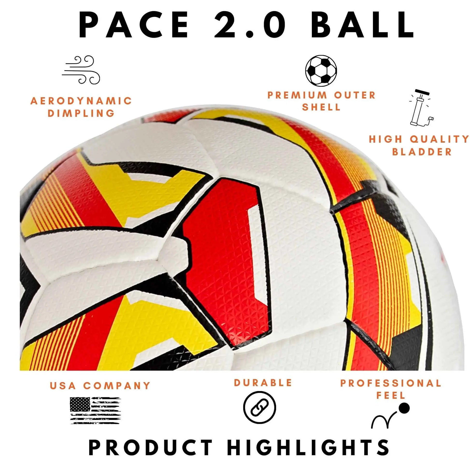 Pace 2.0 Soccer Ball – Professional Grade - Size 5 Soccer Stuff