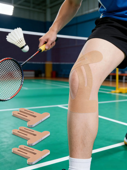 Precut Kinesiology Tape for Knees, 20 Pcs Sport Tape- Knee Support & Stability, Knee Pain Relief Athletic Tape - Waterproof & Elastic, Breathable Hypoallergenic Latex-Free Tape Professional Cotton Knee Tape