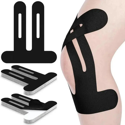 Precut Kinesiology Tape for Knees, 20 Pcs Sport Tape- Knee Support & Stability, Knee Pain Relief Athletic Tape - Waterproof & Elastic, Breathable Hypoallergenic Latex-Free Tape Professional Cotton Knee Tape