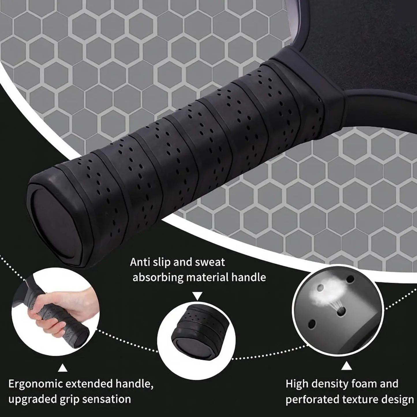 Tok Pickle T300 Carbon Fiber Pickleball Paddle Set - Includes 2 Wide Body Paddles with Large Sweet Spot, 4 Balls, and Carry Bag for Beginners and Family Players
