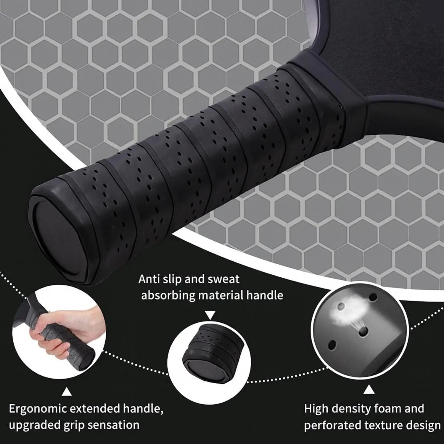 Tok Pickle T300 Carbon Fiber Pickleball Paddle Set - Includes 2 Wide Body Paddles with Large Sweet Spot, 4 Balls, and Carry Bag for Beginners and Family Players