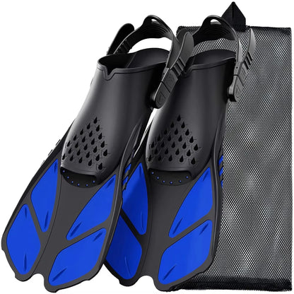 Adjustable Snorkel Fins for Adults and Teens Soft Silicone Diving Fins Comfortable Breathable Swim Fins for Snorkeling Diving