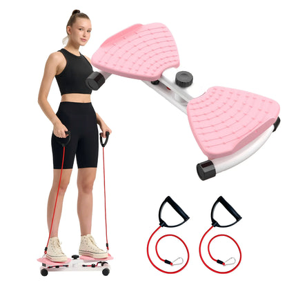 Women'S Portable Ab Board Waist Twist Machine, Core Workout Toner Exercise Equipment with Non-Slip Surface & Anti-Skid Base for Aerobic Training, 22X5X13In