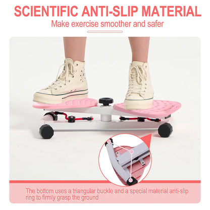 Women'S Portable Ab Board Waist Twist Machine, Core Workout Toner Exercise Equipment with Non-Slip Surface & Anti-Skid Base for Aerobic Training, 22X5X13In