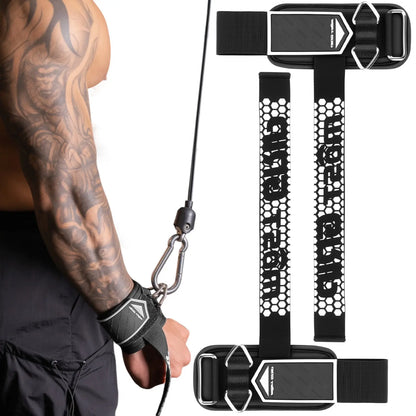 D-Ring Lifting Straps for Deadlift, Weightlifting Wrist Support Grips, 2-In-1 Straps with Metal D-Ring, Gym Bodybuilding Accessories